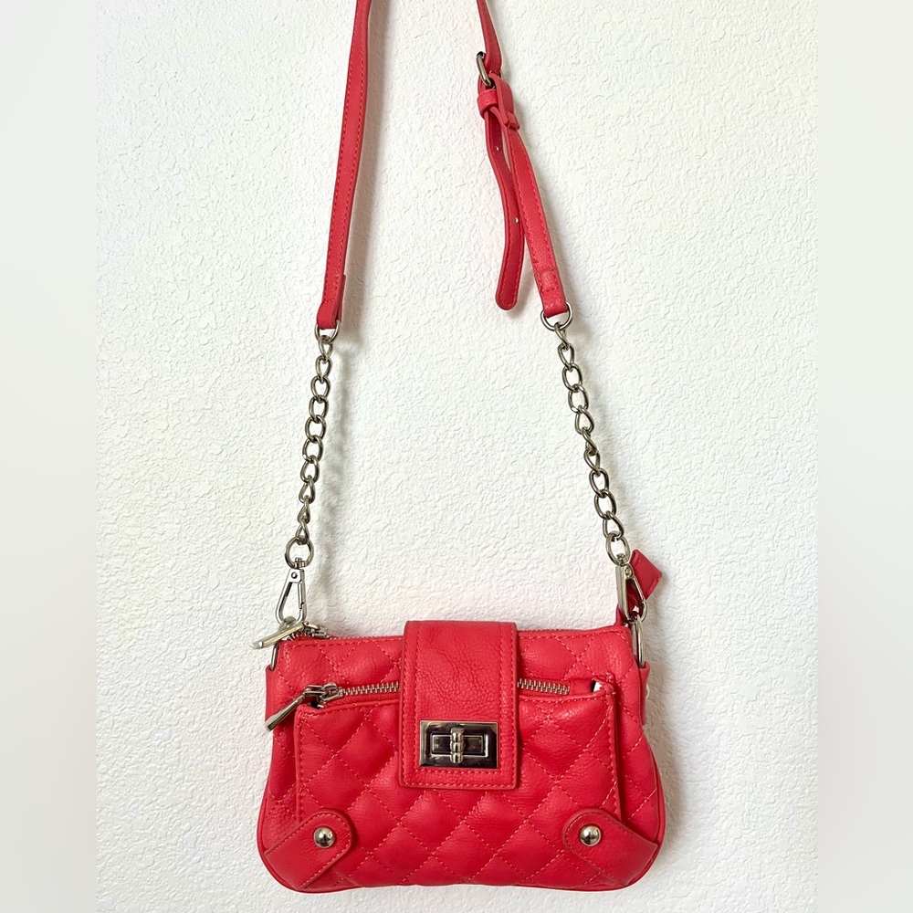 Charming Charlie Coral Crossbody Bag - includes wrist strap!